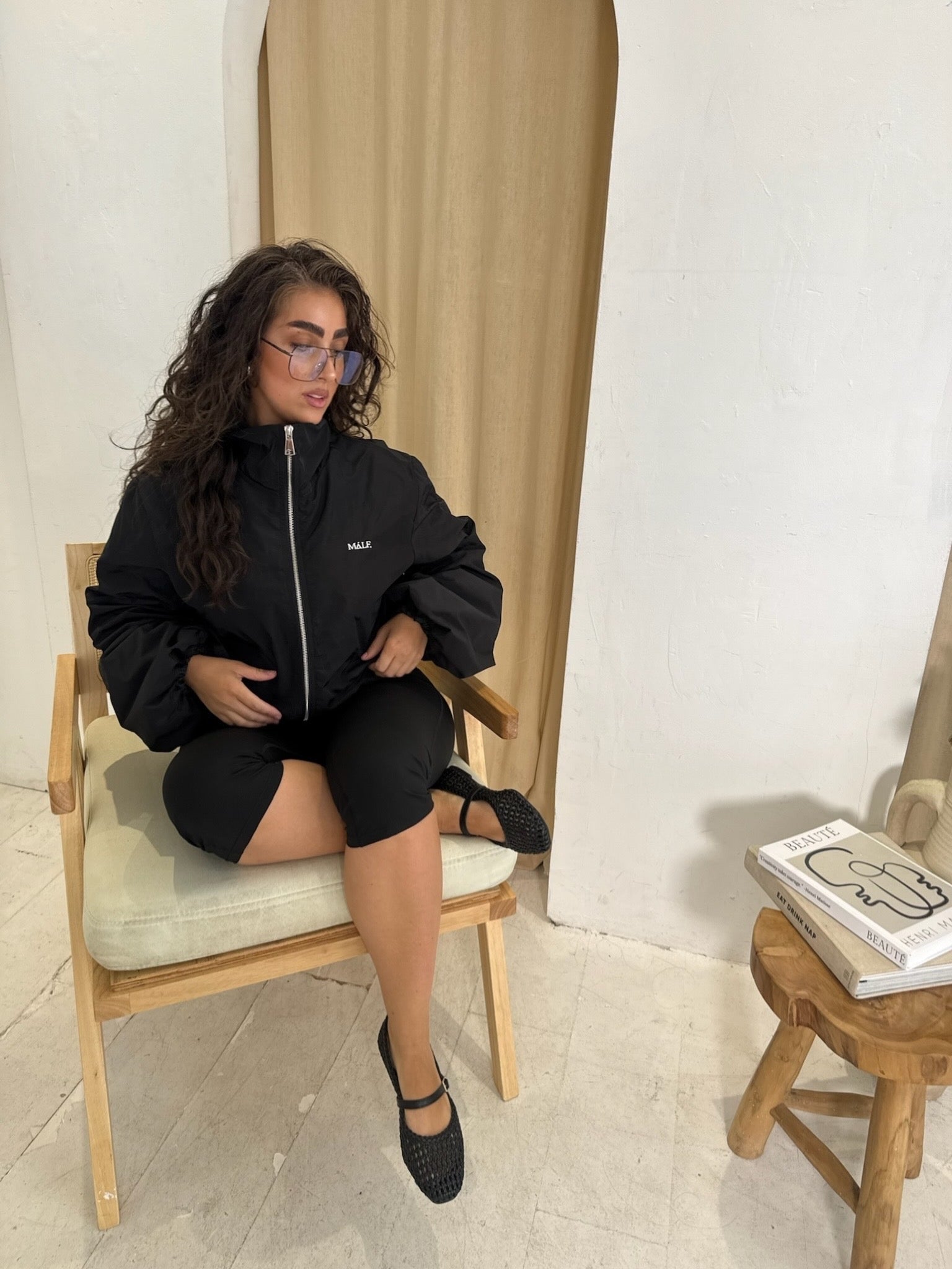 MÁLF Essentials zip jacket – Black