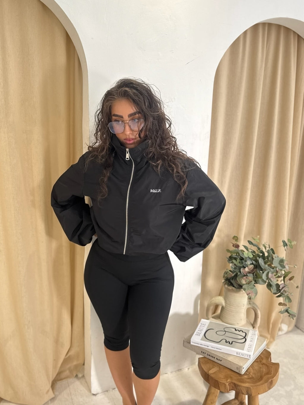 MÁLF Essentials zip jacket – Black
